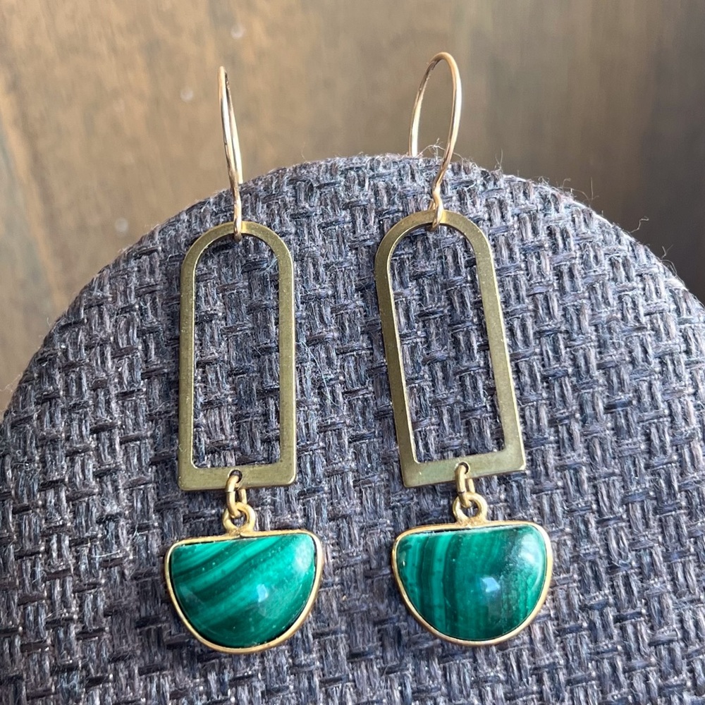 Malachite earrings